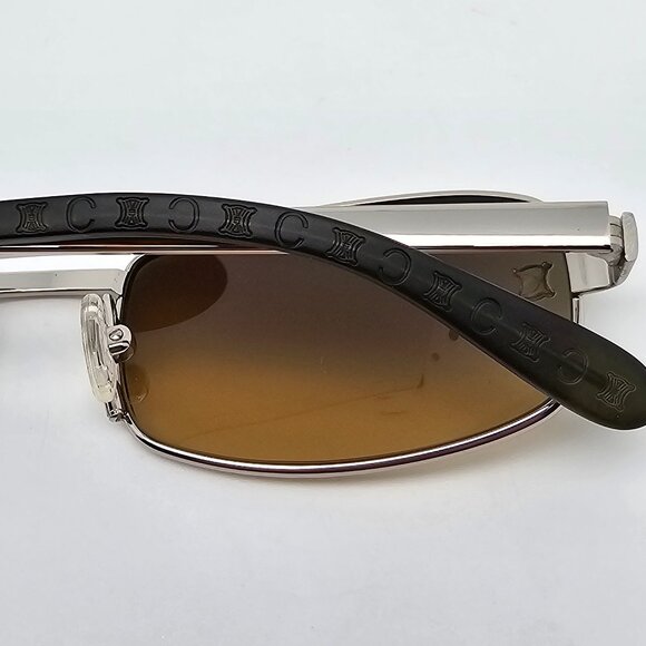 Celine SC1019 Col. 579 Silver Frame Yellow Flash Gold Gradient Lens Sunglasses - Picture 10 of 16